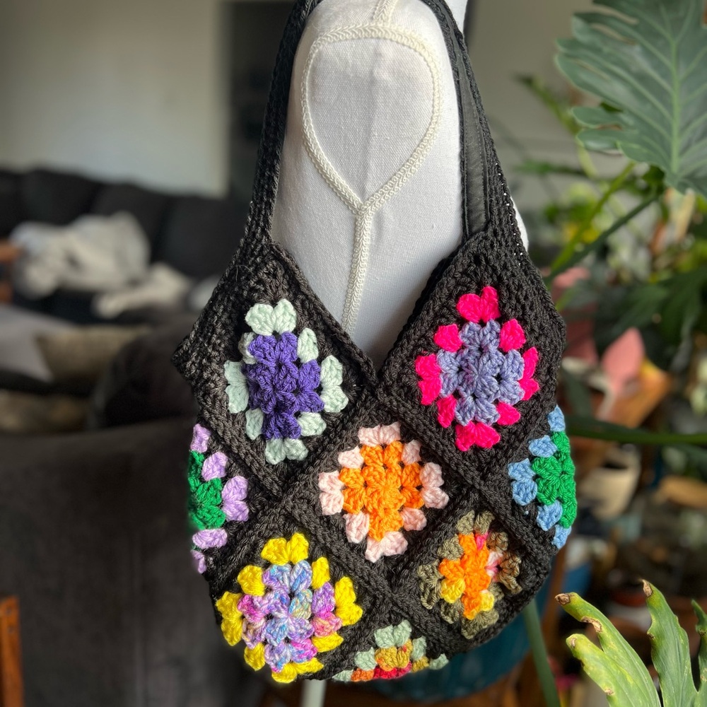 Colorful Crochet Women's Bag